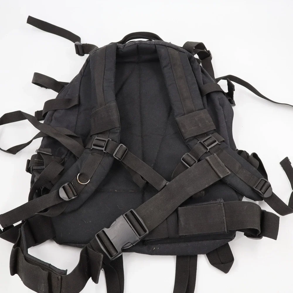 Piper Gear Tactical Backpack Unisex Large Black Canvas Rugged Gorpcore Bag‎